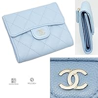 CHANEL 三つ折り財布 ライトブルー 楽天市場】シャネル CHANEL マトラッセ 三つ折り コンパクト財布